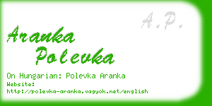 aranka polevka business card